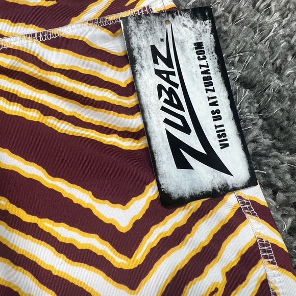 Zubaz University of Minnesota Maroon & Gold Striped Leggings,NWT - Picture 4 of 5
